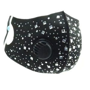 Rhinestone Bling Fashion Face Mask, Washable